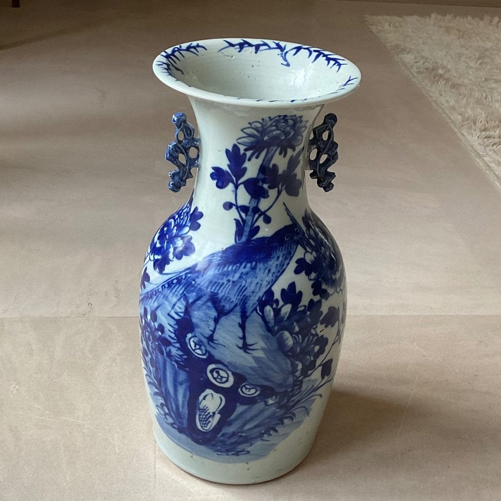 Zeldzame grote 19de eeuwse Celadon Chinese vaas goede staat, Antiek en Kunst, China, Ophalen
