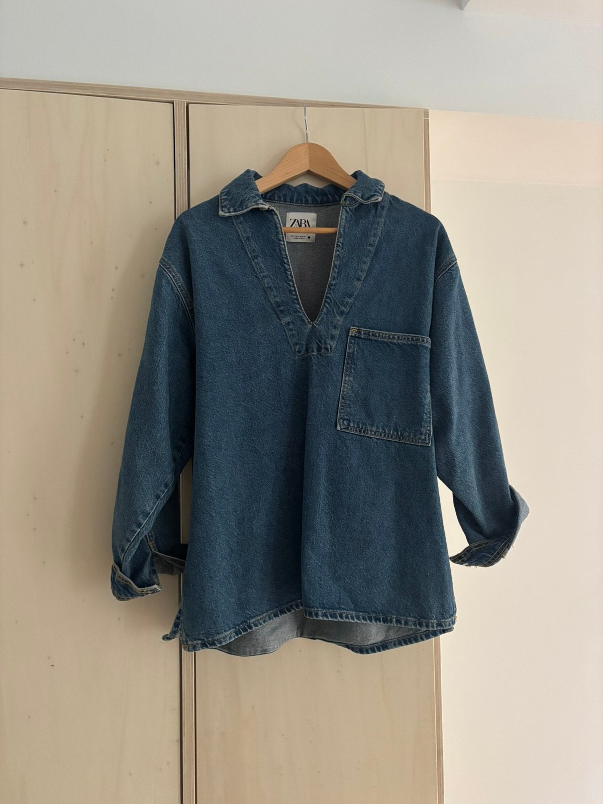 Zara spijker jack, overhemd, denim blouse,spijker top maat S, Ophalen of Verzenden, Nieuw, Maat 36 (S), Blauw