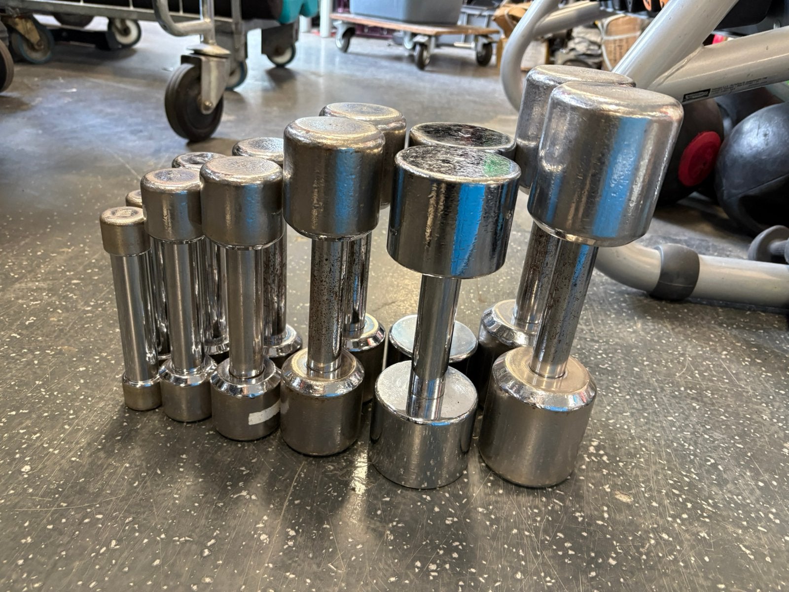 Chrome dumbbells 1-9 kg dumbell set gewichten, Ophalen, Dumbbell, Gebruikt, 1-9 kg