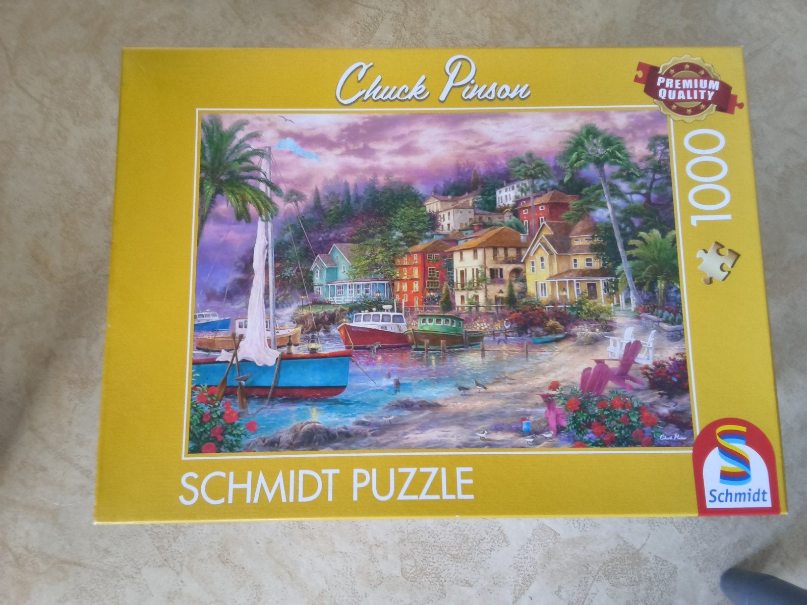 Schmidt Puzzel Chuck Pinson 1000 stukjes - Havenzicht, Ophalen of Verzenden, 500 t/m 1500 stukjes, Nieuw, Legpuzzel