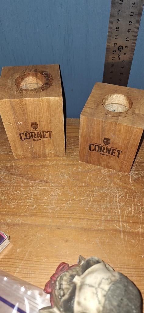 Cornet theelichthouder set/2 (3526), Ophalen of Verzenden, Gebruikt