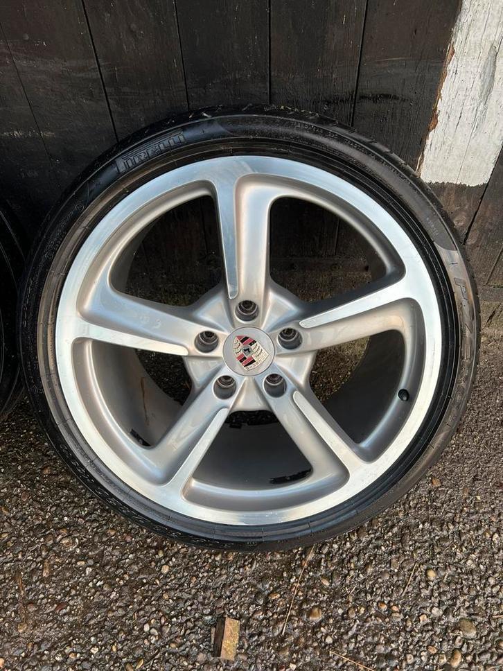 Originele Porsche 911 991 Carrera velgen 20? techno 5x130, Gebruikt, Banden en Velgen, Niet ingevuld, 305 mm