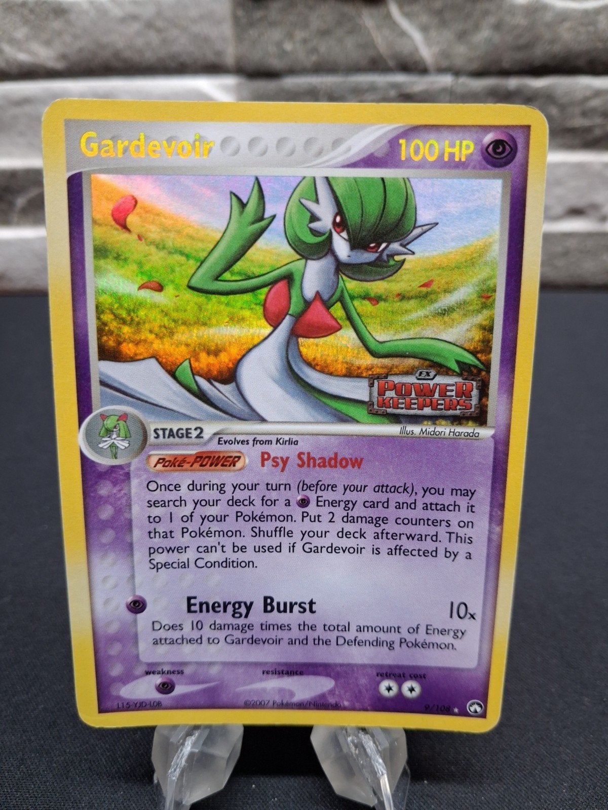 Gardevoir Ex Power Keepers 2008 Reverse Holo 9/108, Ophalen of Verzenden, Zo goed als nieuw, Losse kaart, Foil