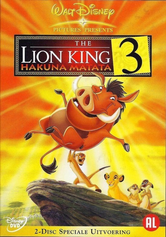 Lion King 3 - Hakuna Matata 2XDVD, Cd's en Dvd's, Europees, Tekenfilm, Verzenden, Alle leeftijden