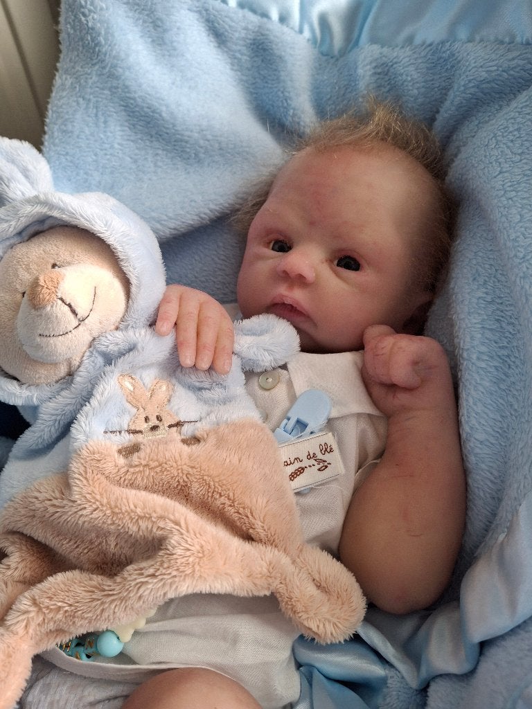 Levensechte Volledige siliconen Babyjongen - Bieden, Ophalen of Verzenden, Zo goed als nieuw, Babypop, Levensecht of Reborn