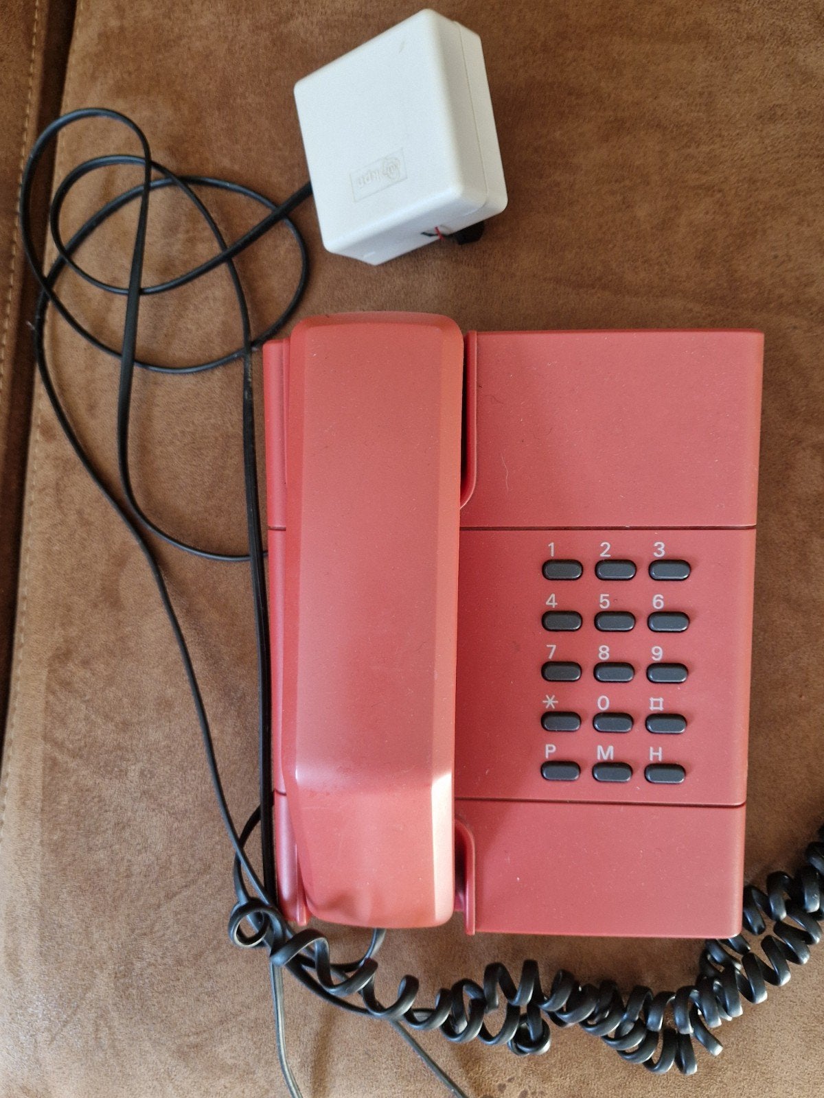 Vintage PTT TDK Twintoon 10 Telefoon Rood, Ophalen, Gebruikt