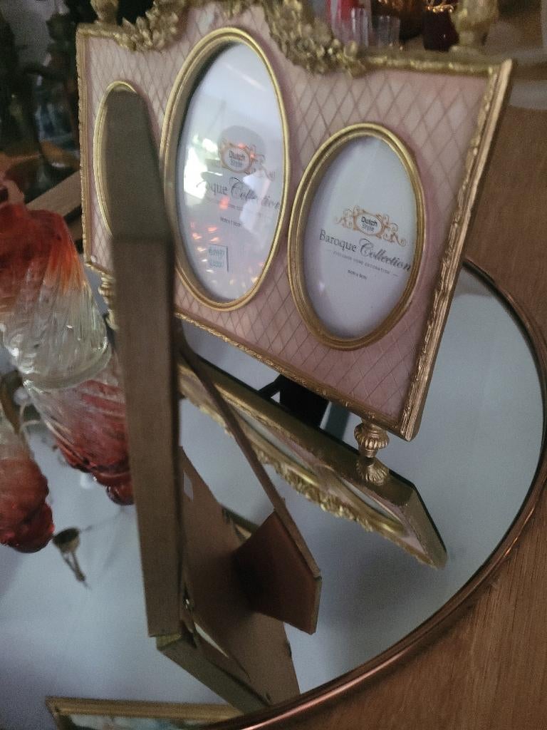 Vintage houten fotolijstje met glas, Heikant 21 Kaatsheuvel, Belle Vieille Brocante, Ophalen of Verzenden, Zo goed als nieuw