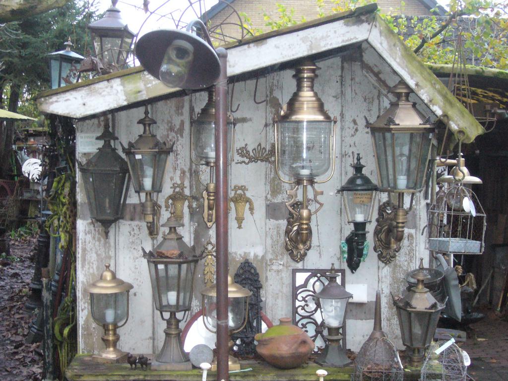 Koperen buitenlamp hanglamp muurlantaarn Twee maten "Evenaar, Ophalen, Nieuw