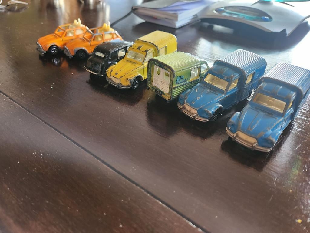 Verzameling van 6 vintage speelgoedauto's, Ophalen of Verzenden, Gebruikt