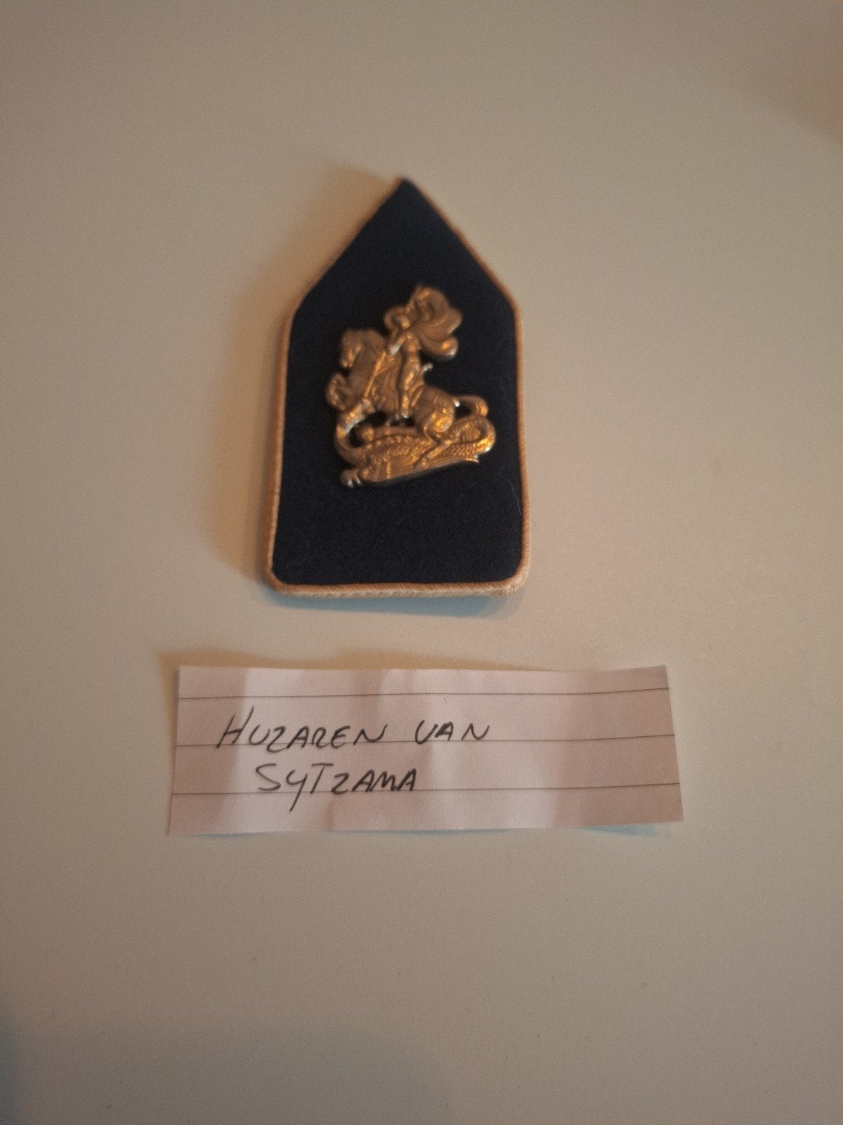 Militair embleem Huzaren van Sytzama, Ophalen of Verzenden, Landmacht, Nederland, Embleem of Badge