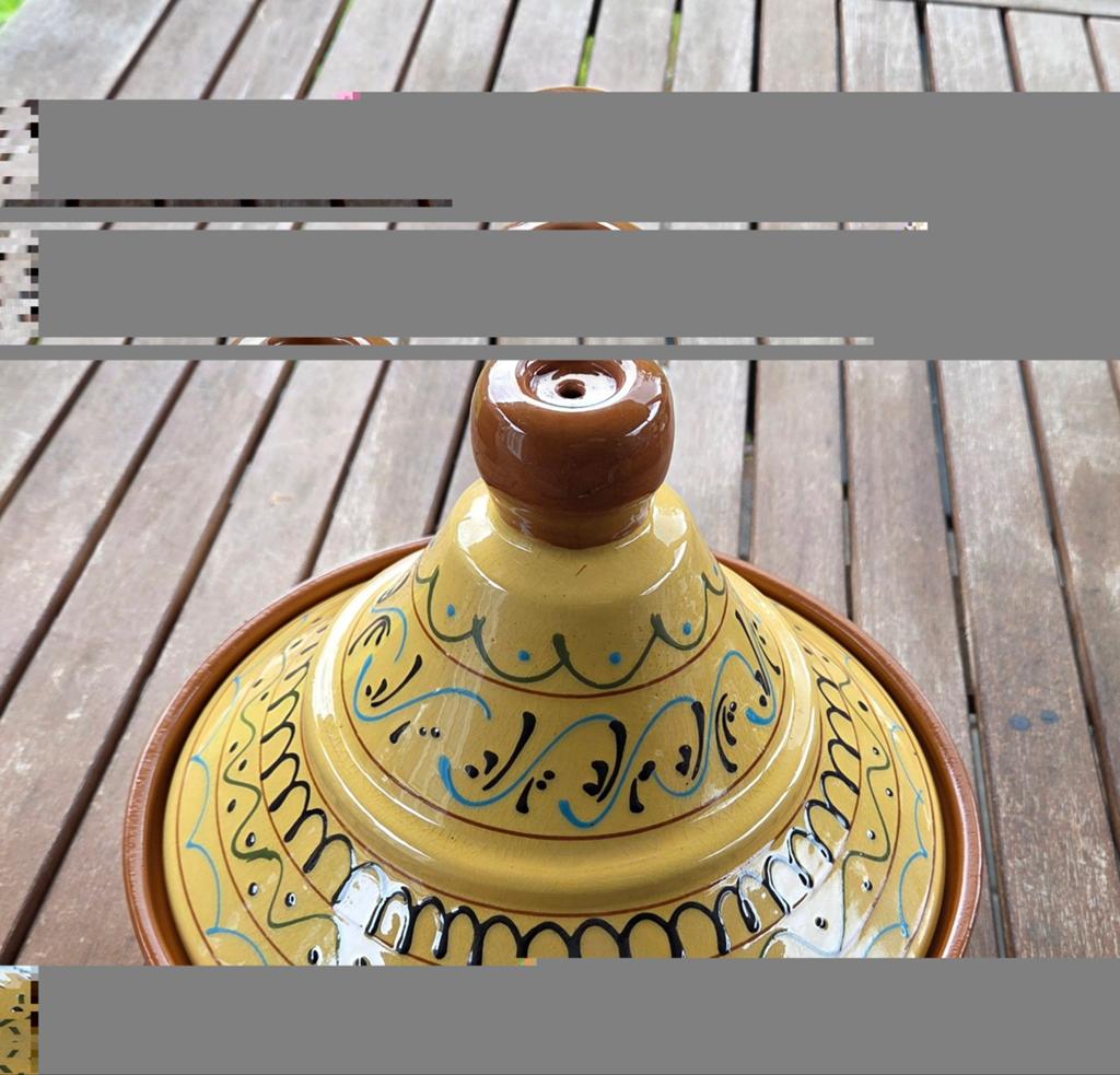 Mooie tajine - Geel/Bruin, Overige typen, Geel, Ophalen of Verzenden, Zo goed als nieuw