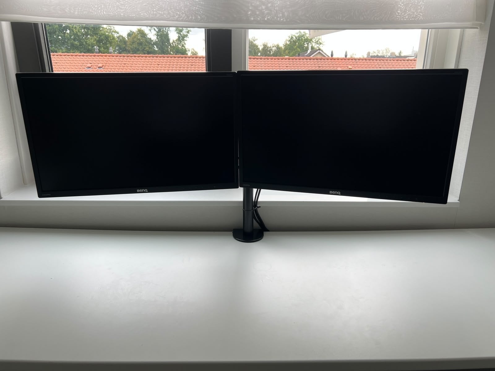 2x BenQ GW2480 Full HD IPS Monitor met Dual Monitor Arm, Computers en Software, Ophalen, IPS, In hoogte verstelbaar, Full HD