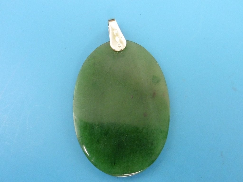 Jade hanger met gouden hangoog                          G118, Gebruikt, ., Ophalen of Verzenden, .