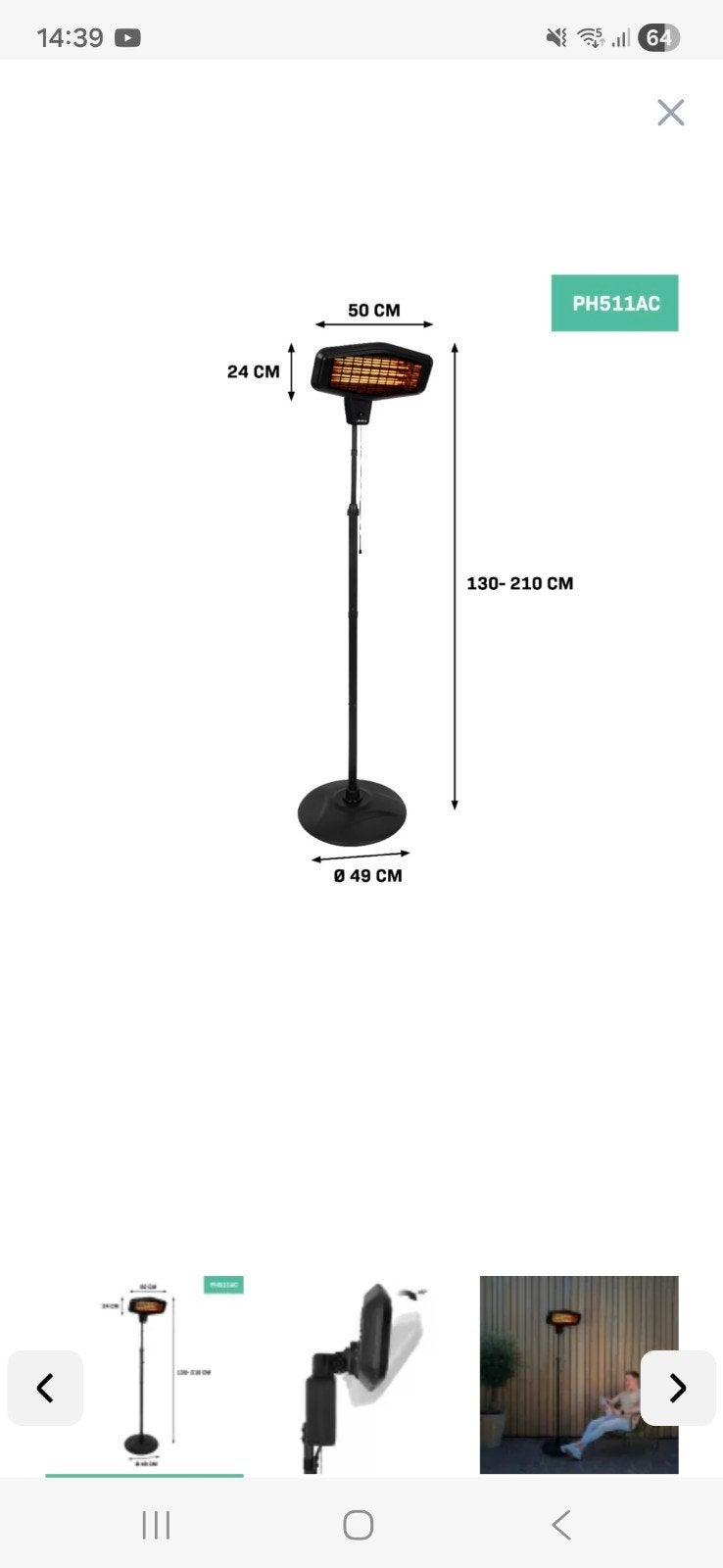 verwarmings heater op poot, Ophalen of Verzenden, Nieuw