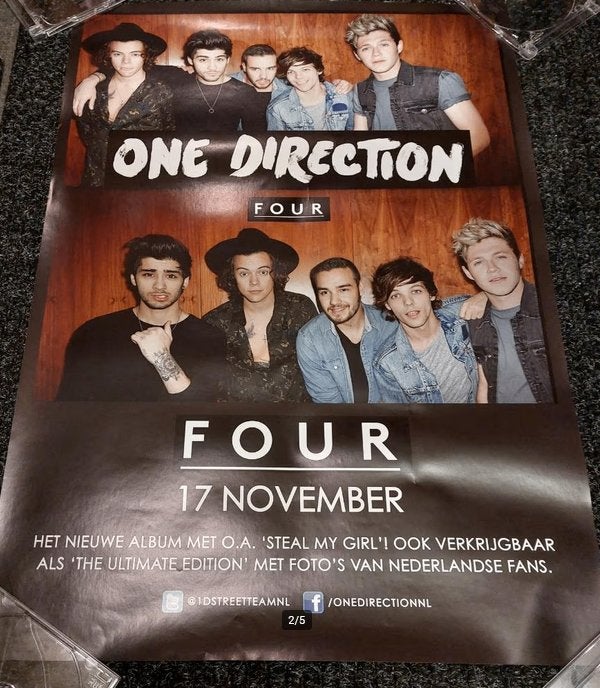 One Direction PROMO POSTER 2014 Four ORIGINEEL, Verzamelen, One Direction, Ophalen of Verzenden, NvT, Poster, Artwork of Schilderij