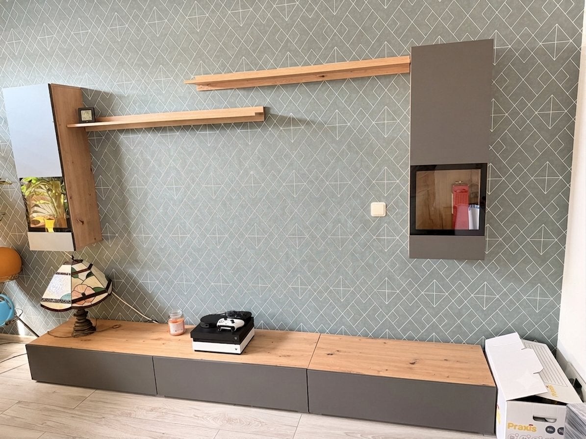 Moderne woonkamermeubels - TV-meubel en wandkasten, Huis en Inrichting, Ophalen, Zo goed als nieuw, 200 cm of meer, 150 tot 200 cm