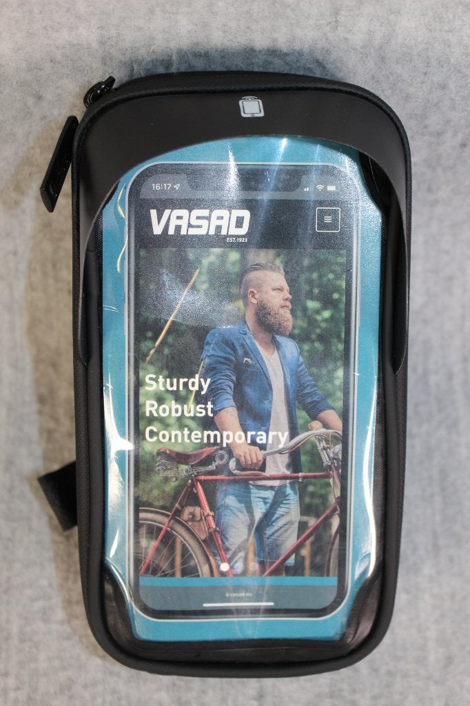 vasad fiets zwart all weather telefoonhouder waterdicht, Fietsen en Brommers, Ophalen of Verzenden, Zo goed als nieuw, VASAD