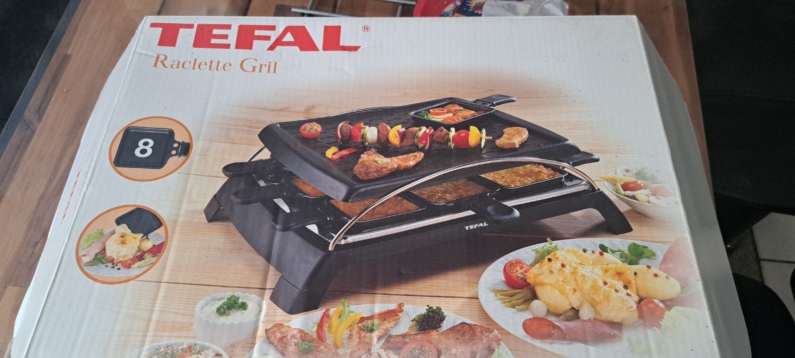 Tefal Gourmet Grill / Raclette met boekje, Witgoed en Apparatuur, Ophalen of Verzenden, Gebruikt