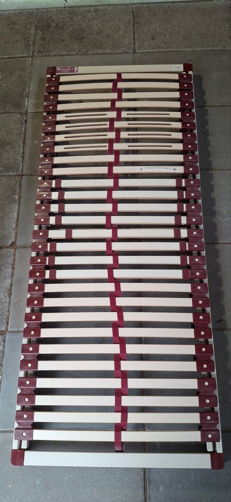 2 stuks Bossflex superior vlakke lattenbodems, Ophalen, Gebruikt, Eenpersoons, 80 cm