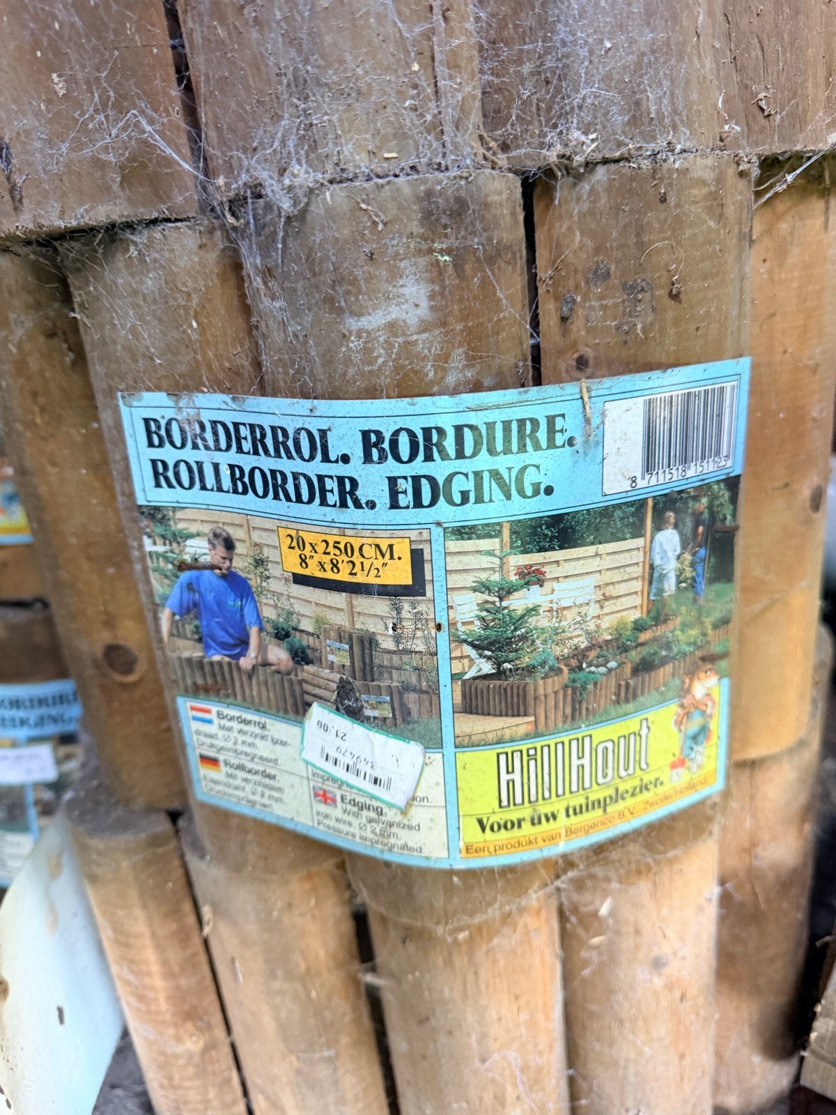 9 stuks HillHout Borderrol 20x250 cm - Tuinplezier, Ophalen of Verzenden, Border, Minder dan 25 cm, Hout