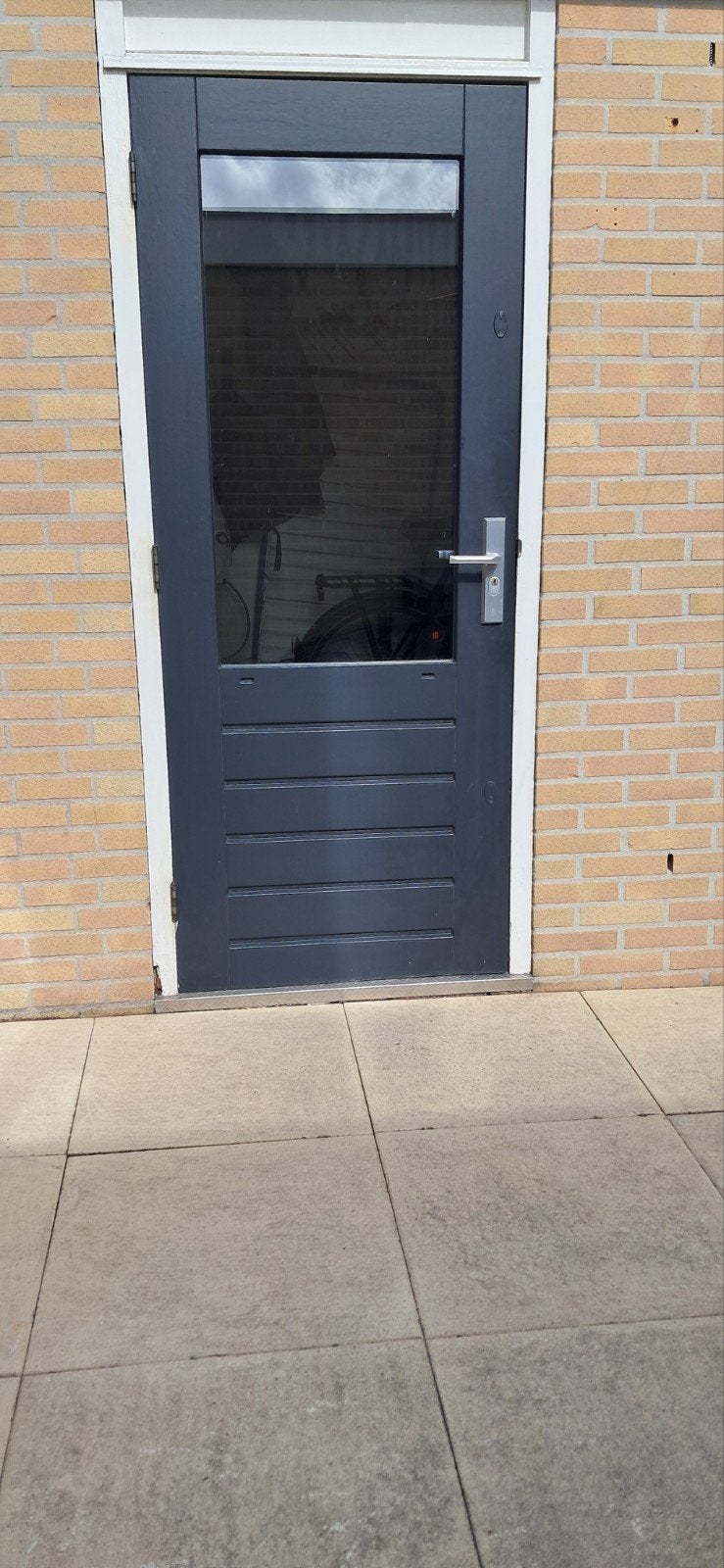 Schuurdeur met glas en veiligheidsbeslag (BUVA 3400-KT), Ophalen, Gebruikt, 80 tot 100 cm, Buitendeur