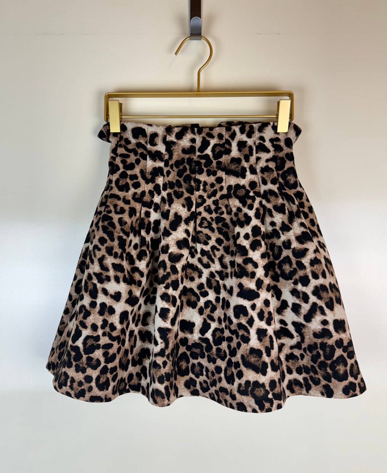 STORETS Mini Leopard Print Skort Skirt Cotton Bubble Hem S, Kleding | Dames, Bruin, Ophalen of Verzenden, Zo goed als nieuw, Maat 36 (S)