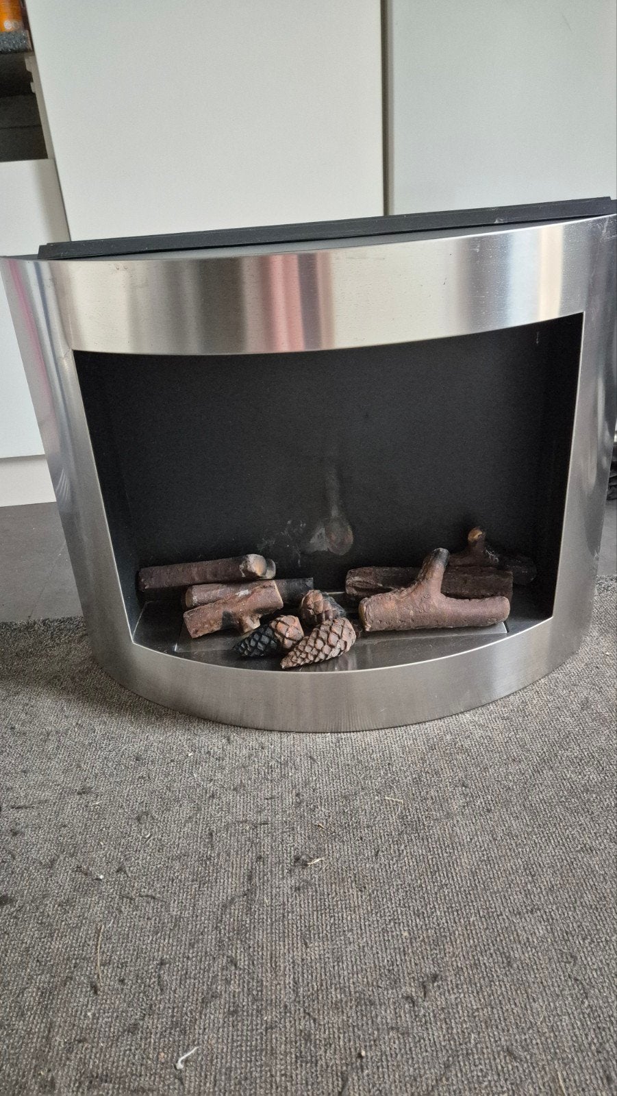 Bio Ethanol Sfeerhaard met Nep Hout en Dennenappels, Ophalen, Vrijstaande haard, Overige soorten