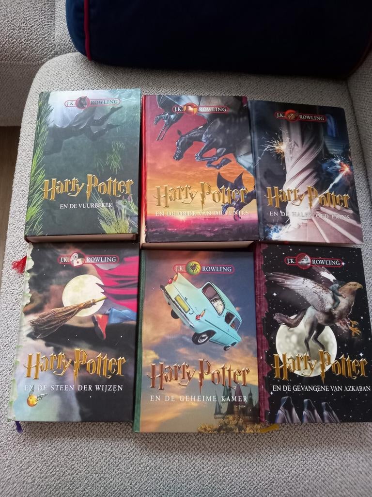 Harry Potter 1 t/m 6, hardcover, Boeken, Ophalen of Verzenden, Zo goed als nieuw, J.K. Rowling