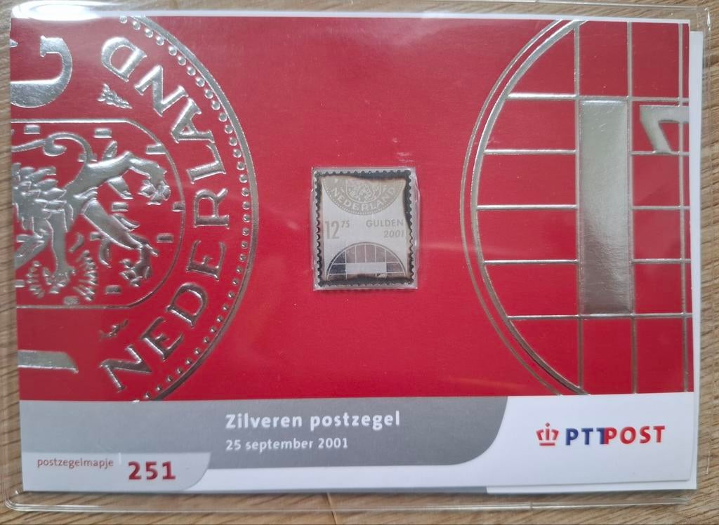 Zilveren postzegel 2001 PTTPost, Ophalen of Verzenden