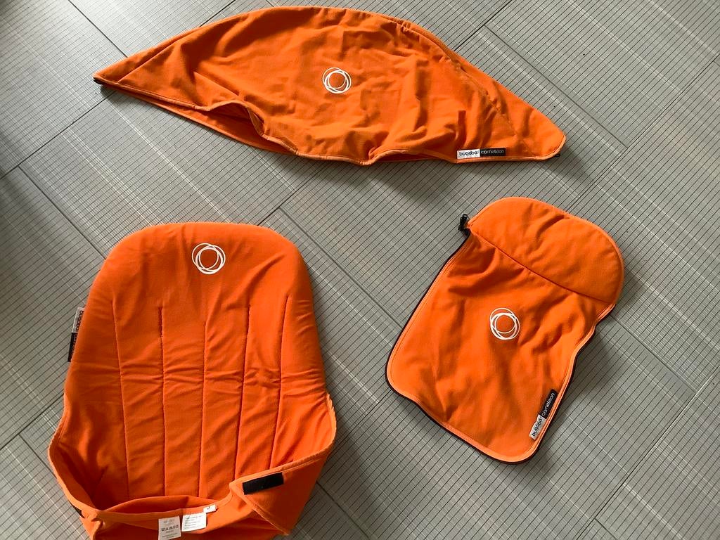 Bugaboo Cameleon 1 2 3 oranje fleece bekleding, Ophalen of Verzenden, Gebruikt, Combiwagen, Bugaboo