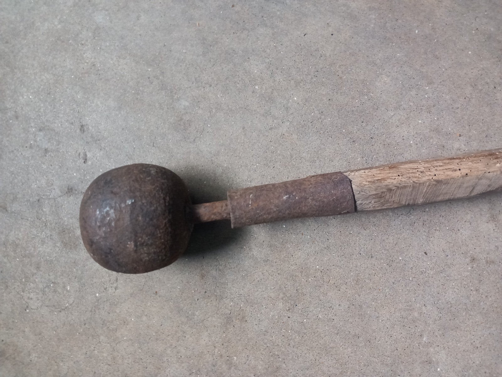 Oude Stamper met Loodvulling - 2,5 kg, 110 cm lang, Ophalen of Verzenden