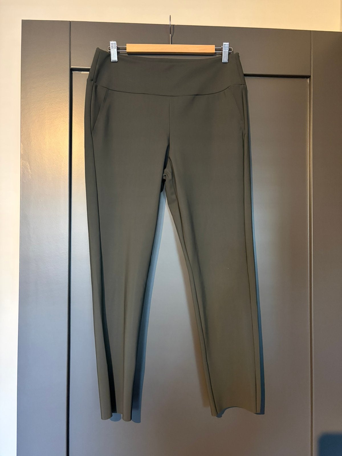 Groene dikke travelstof broek Pulls Bussum XL, Verzenden, Maat 46/48 (XL) of groter, Zo goed als nieuw, Lang