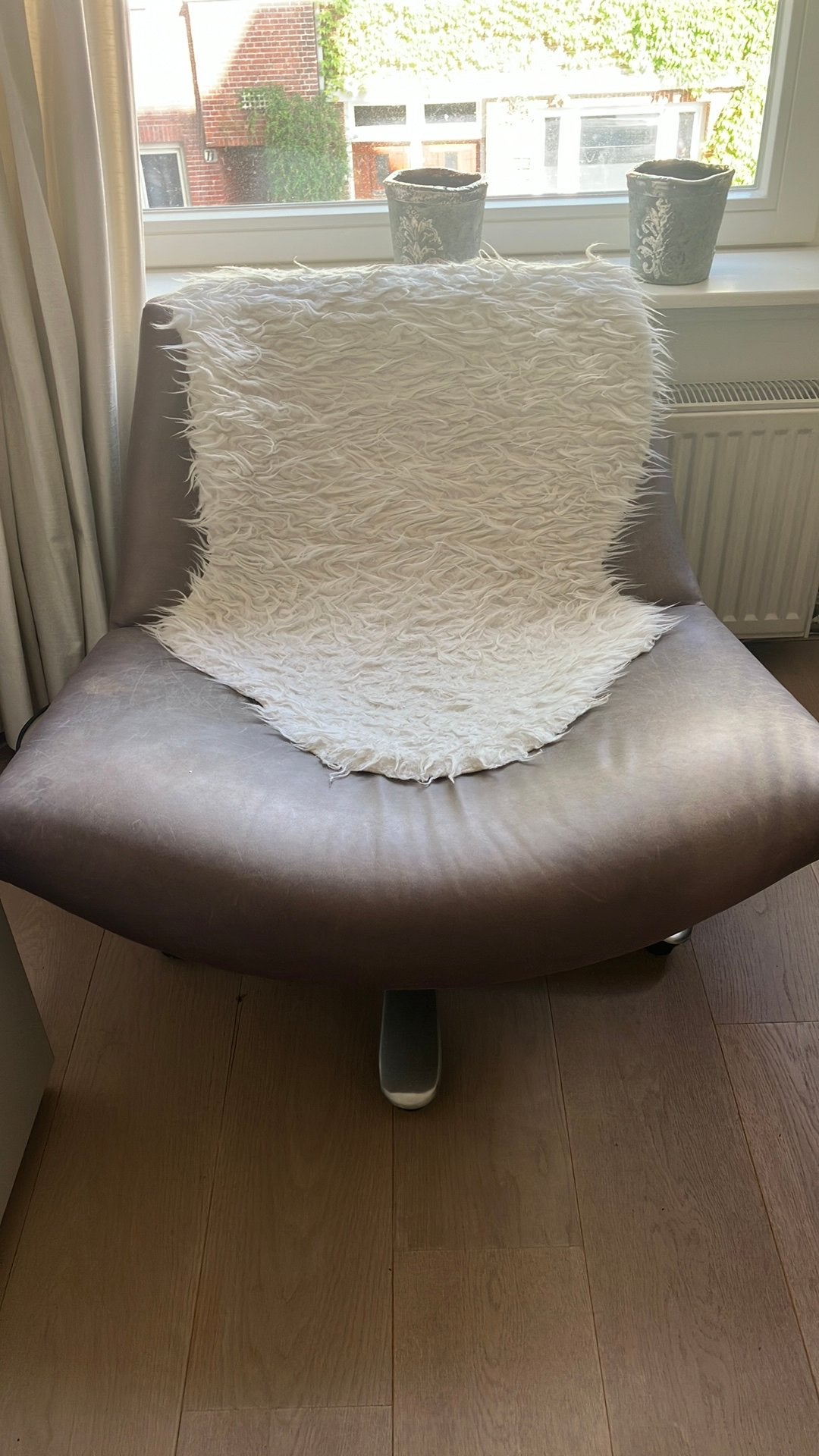 Comfortabele anderhalf zitstoel, draaibaar, Huis en Inrichting, Fauteuils, Ophalen of Verzenden, Gebruikt, Stof, 75 tot 100 cm
