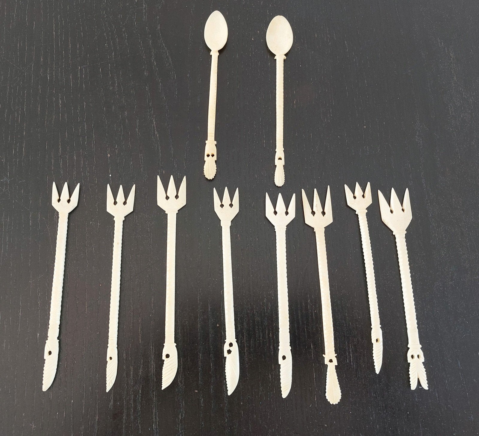 Bestek Vork Lepel Antiek, Antiek en Kunst, Ophalen of Verzenden