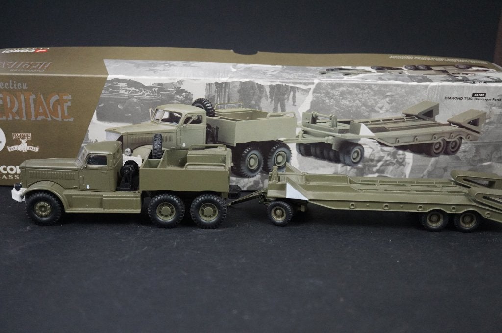 Corgi Diamond T tank transporter - 1/50 - TOP Limited ed., Ophalen of Verzenden, Bus of Vrachtwagen, Corgi