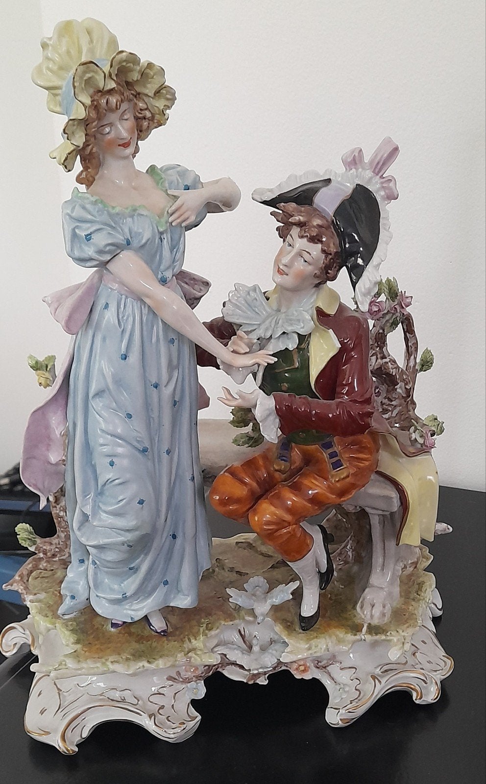 Porseleinen handgeschilderd Beeld liefde, Ophalen of Verzenden