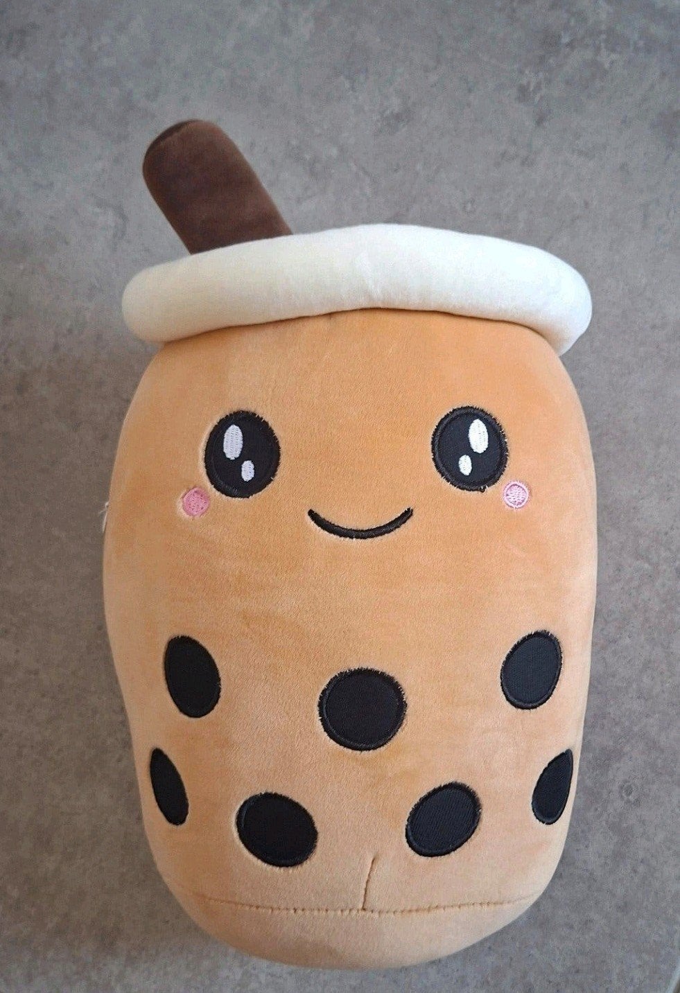 Bubble tea squishmallow knuffel ZGAN, Overige typen, Ophalen of Verzenden, Zo goed als nieuw, Middelgroot (20 tot 80 cm)