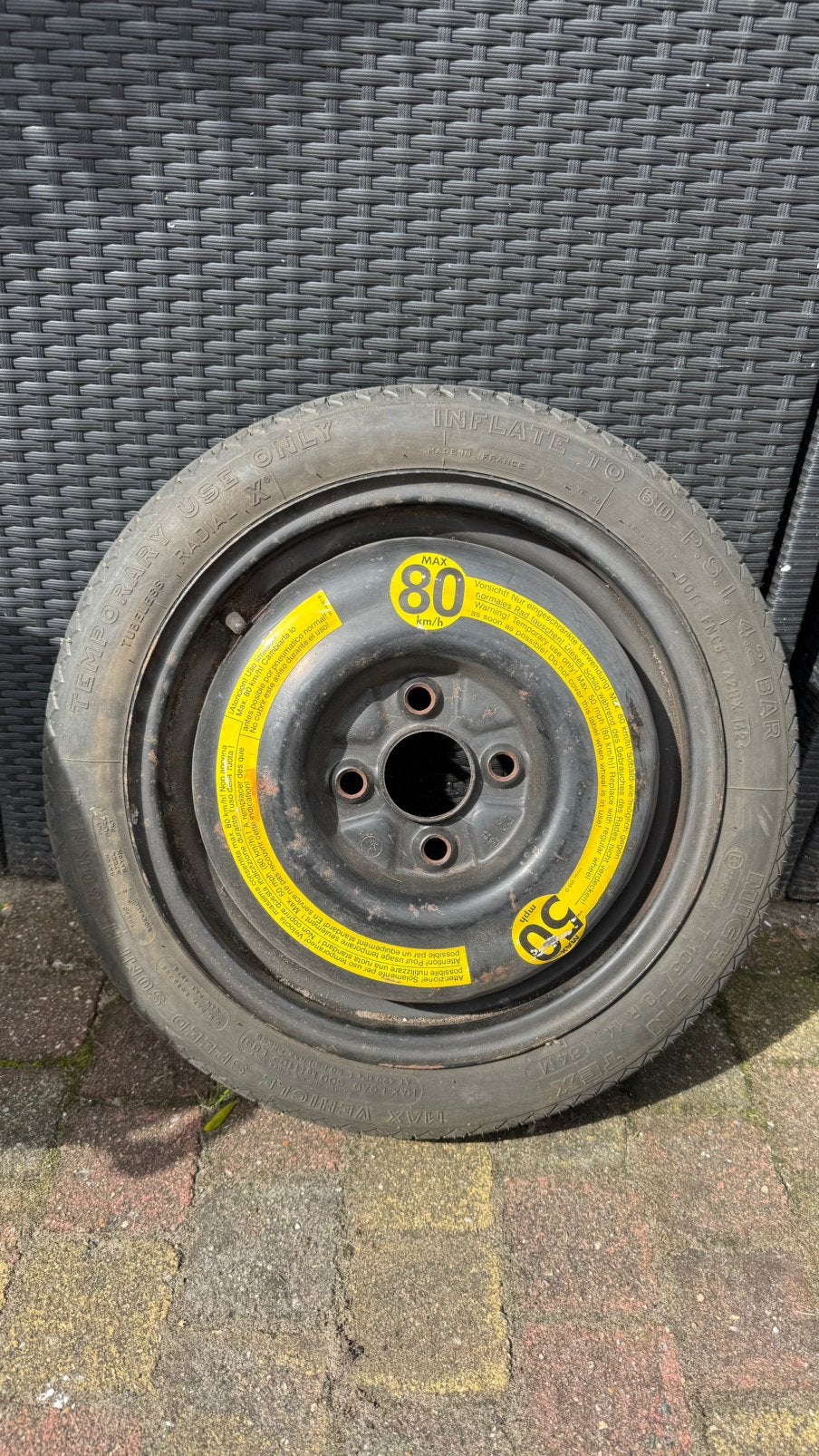 Reservewiel / Thuiskomer VW, Ophalen, Zo goed als nieuw