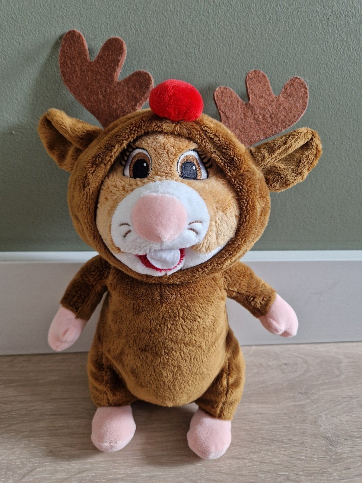 Albert Heijn Rendier hamster Knuffel - Zo goed als nieuw, Overige typen, Ophalen of Verzenden, Zo goed als nieuw, Middelgroot (20 tot 80 cm)
