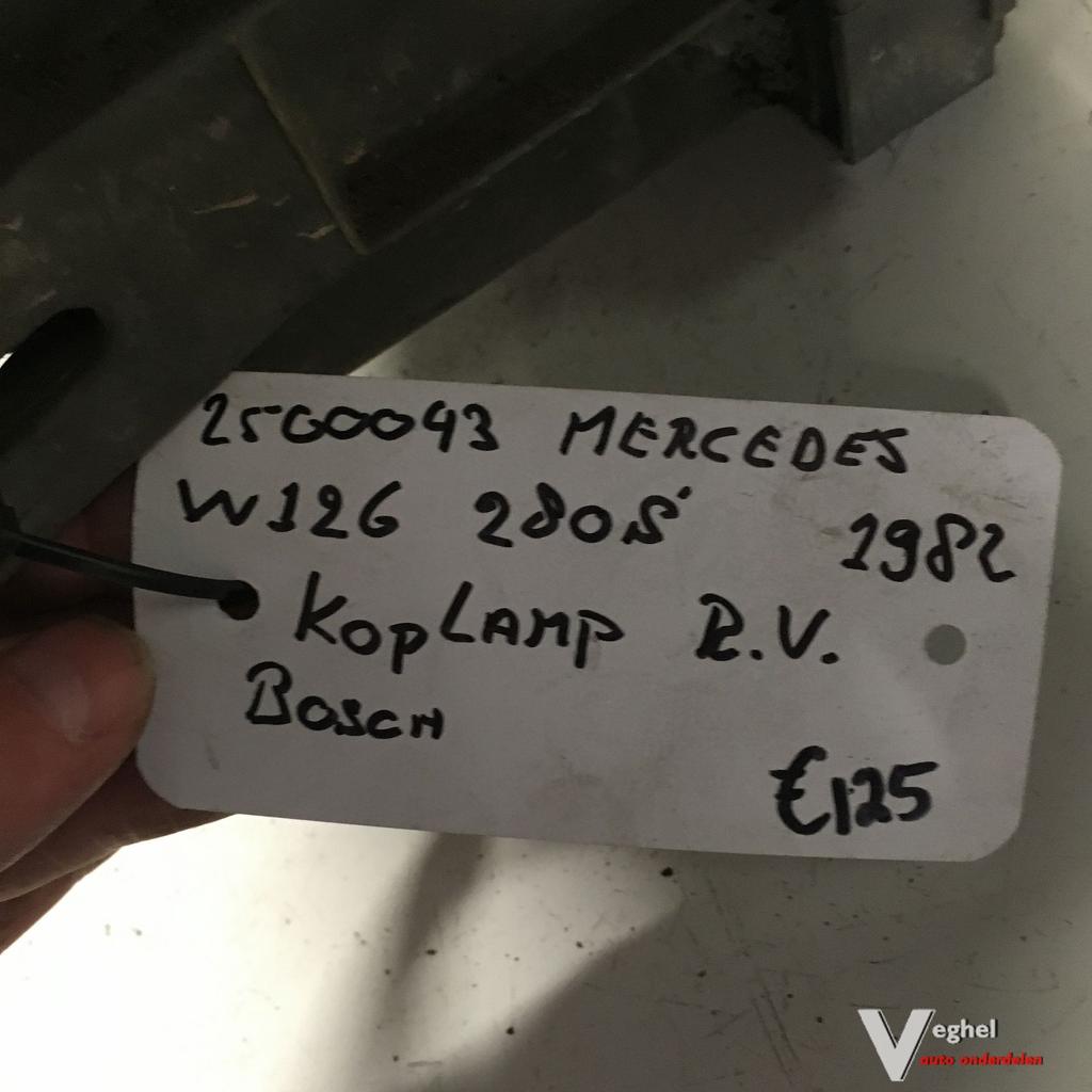 Mercedes W126 1982  Koplamp Bosch Rechtsvoor, Auto-onderdelen, Verlichting, Gebruikt, -, -, Ophalen of Verzenden