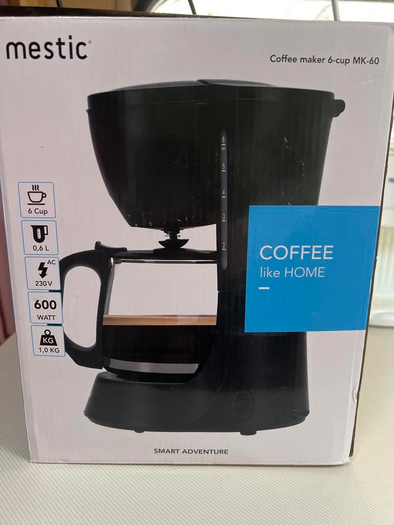 Mestic Koffiezetapparaat MK-60 - Compact voor Camping, Gemalen koffie, Ophalen of Verzenden, 4 tot 10 kopjes, Koffiemachine