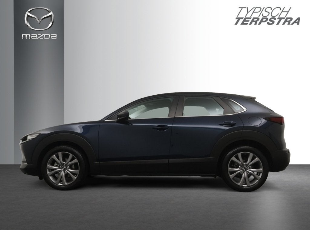 Mazda CX-30 Skyactiv-X 186 Automaat Comfort/18''Lmv/Dealer O, Auto's, Stof, Gebruikt, 4 cilinders, Blauw
