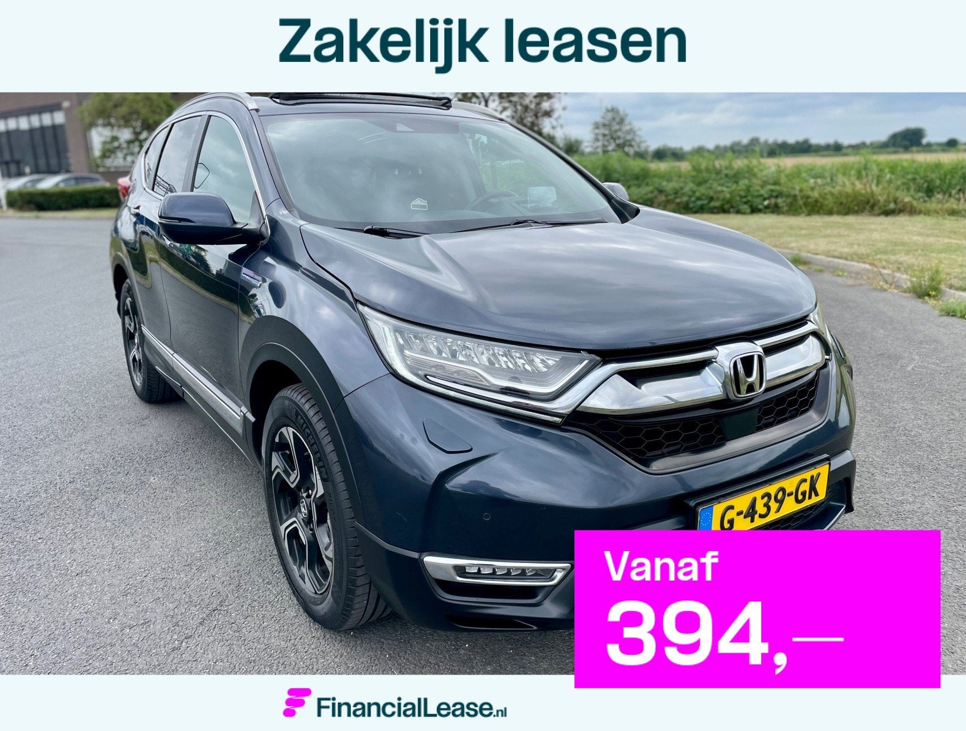 Honda CR-V 2.0 Hybrid AWD Executive Aut, Schuifdak, Acc, Cam, Automaat, Blauw, Leder, Bedrijf