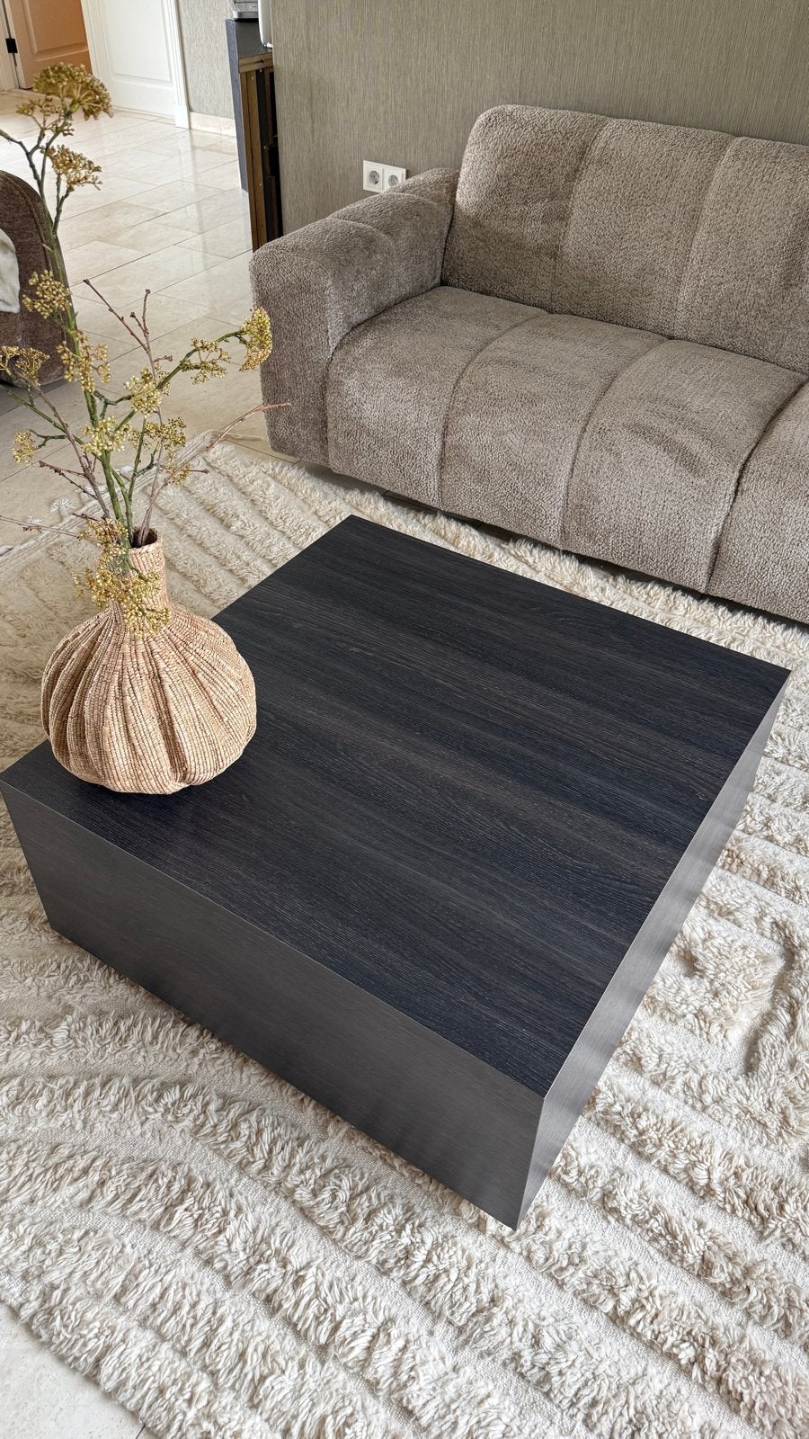 Moderne donkere salontafel, Ophalen, 100 tot 150 cm, Vierkant, 50 tot 100 cm