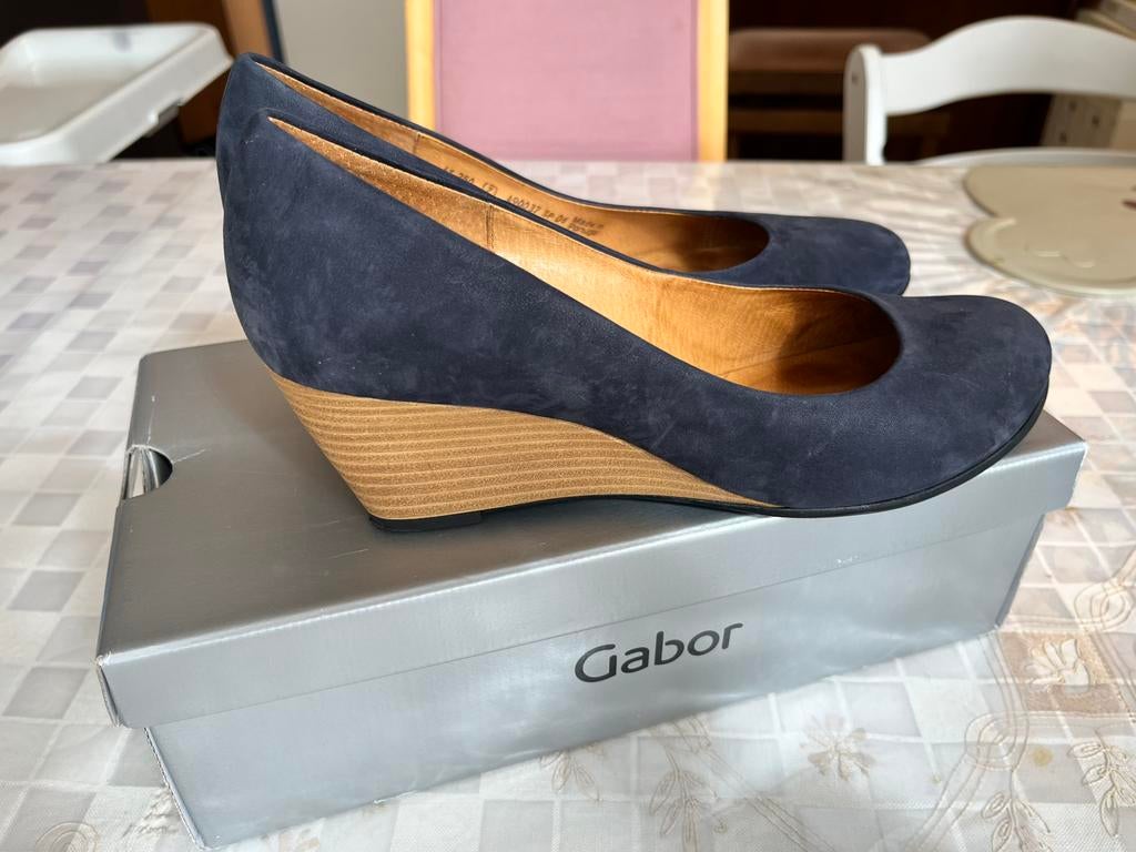 Gabor sleehakken maat 40,5, Ophalen of Verzenden, Zo goed als nieuw, Blauw