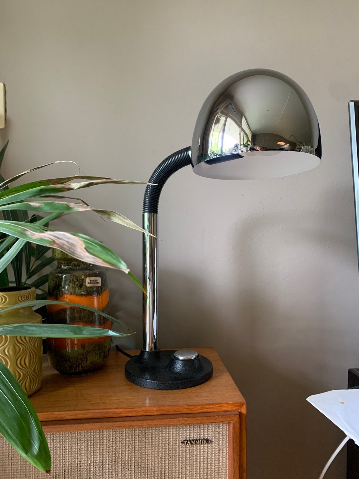 Vintage Egon Hillebrand bureaulamp, 50 cm, Bureaulamp, Ophalen of Verzenden, Zo goed als nieuw