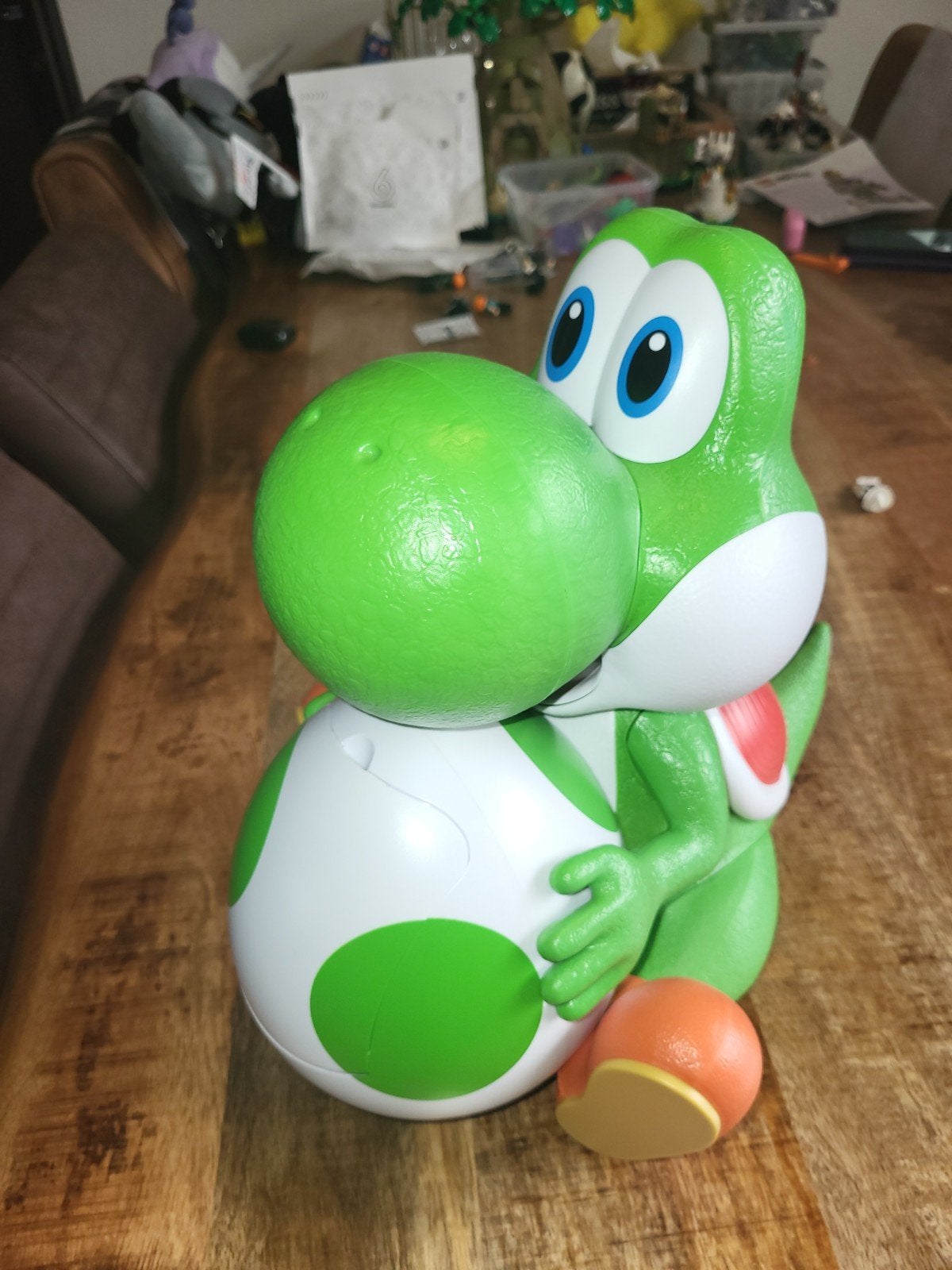 Super Mario Galaxy Movie Yoshi Popcorn-Bucket, Ophalen of Verzenden, Zo goed als nieuw, Film, Beeldje, Replica of Model