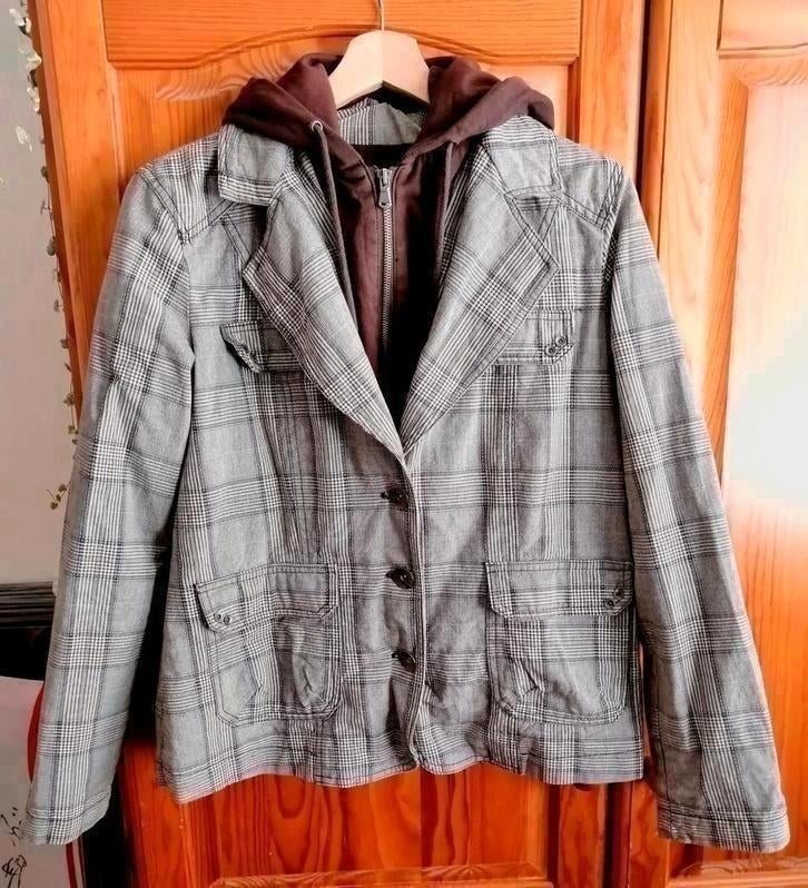 Blazer jasje ruit, Kleding | Dames, Bruin, Maat 42/44 (L), Ophalen of Verzenden, Zo goed als nieuw