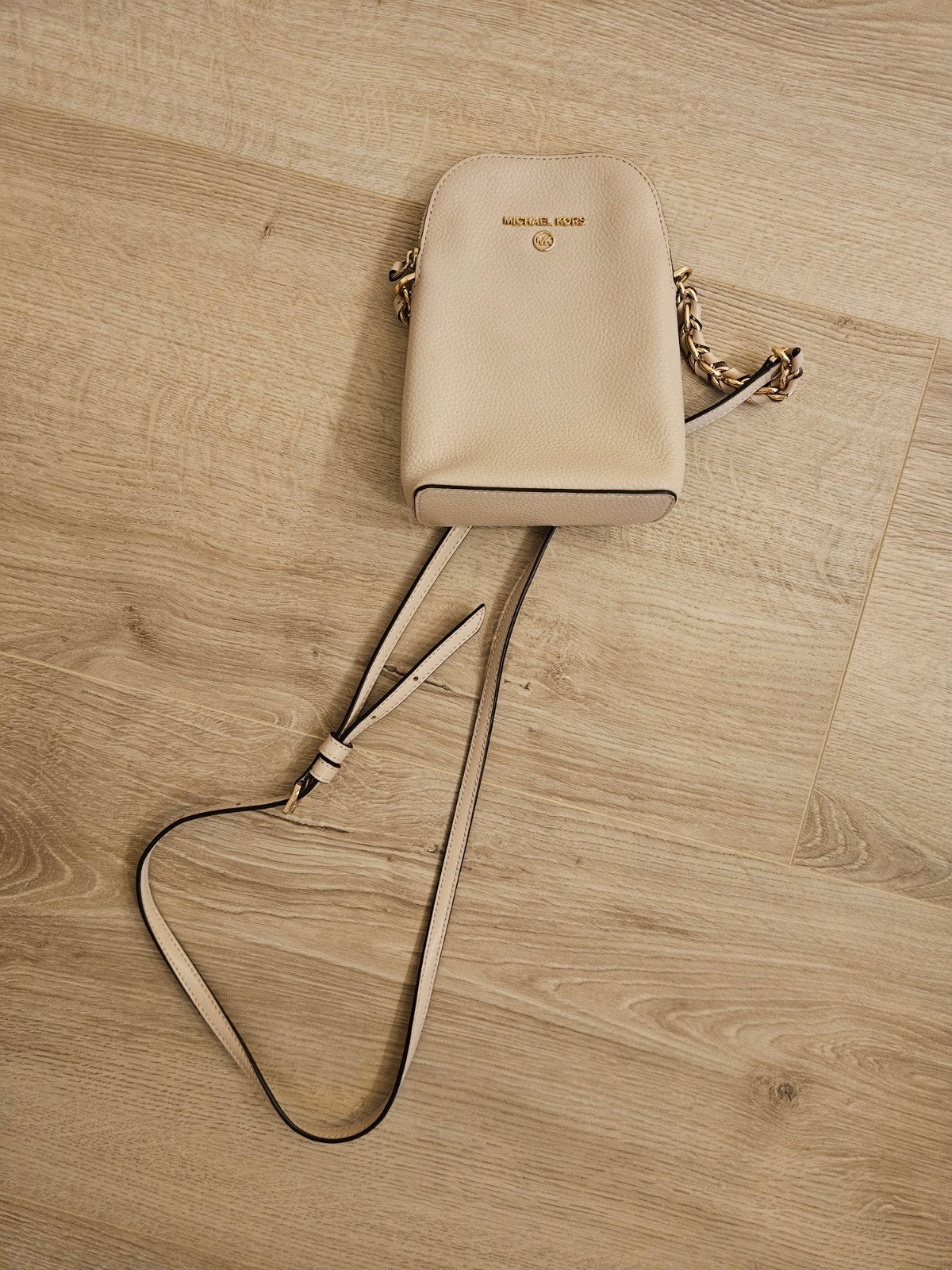 Michael Kors Schoudertasje - Beige/Roze, Ophalen of Verzenden, Gebruikt, Roze, Schoudertasje