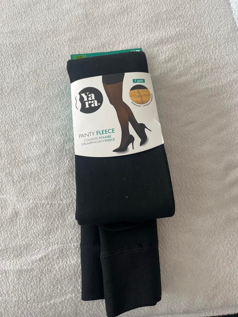 Zwarte fleece panty maat L/XL, Kleding | Dames, Maat 48/52 (XL), Zwart, Nieuw, Ophalen of Verzenden